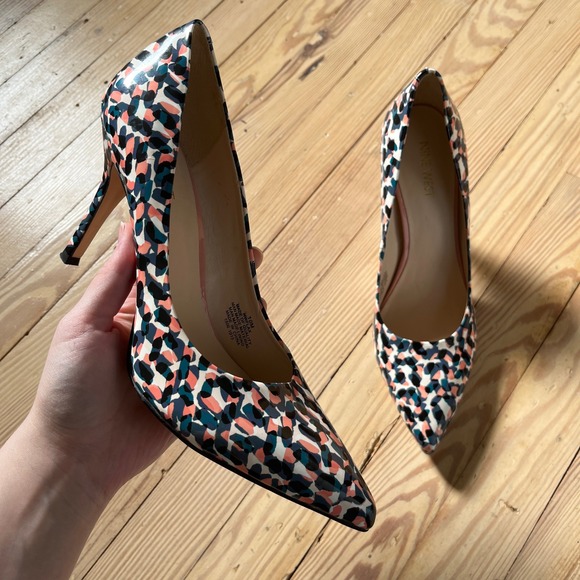 Nine West Shoes - Nine West Flax Pumps Womens 10M Multi Color Abstract Animal Print Pointed Toe